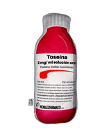 Noblezfarmaco SA Toseina 2mg/ml solucion oral codeine pillow 250ml red bottle white cap novelty cushion pharmaceutical merchandise