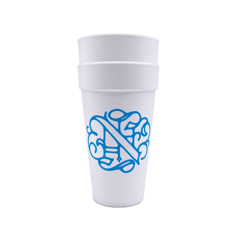 NOBLEZ Doublecup 12 Pack with blue Noblez monogram logo