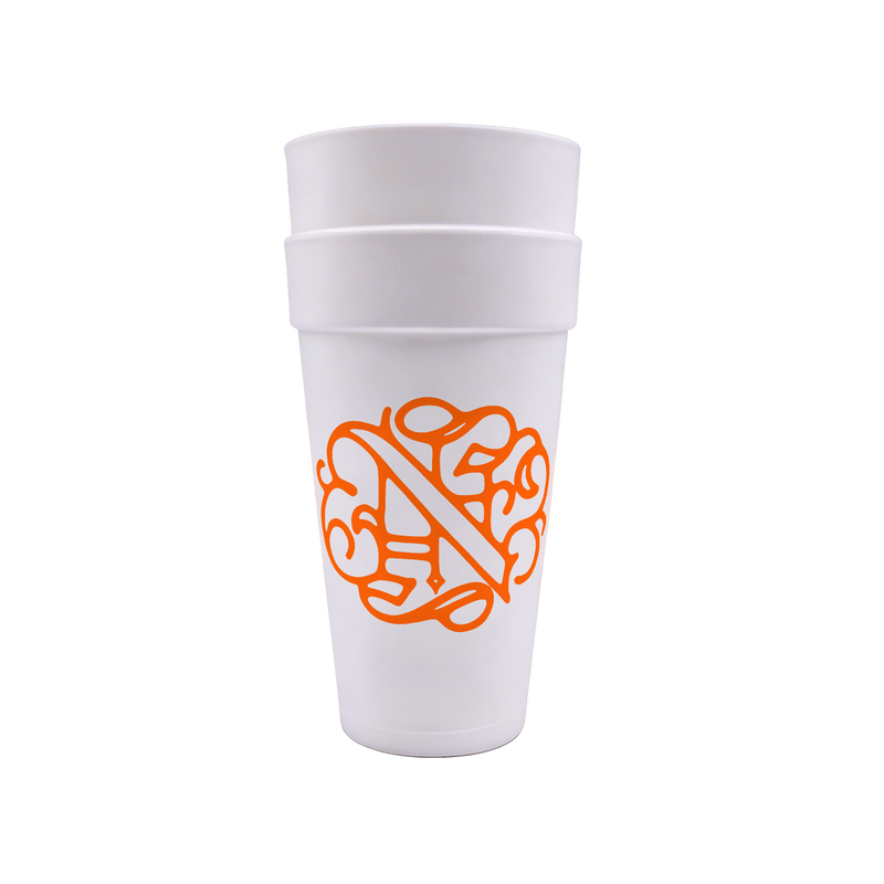 NOBLEZ Doublecup 12 Pack with orange Noblez monogram logo