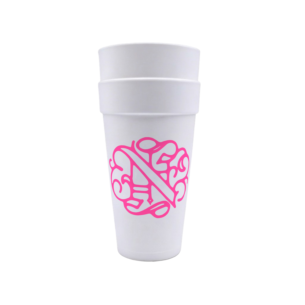 NOBLEZ Doublecup 12 Pack with pink Noblez monogram logo